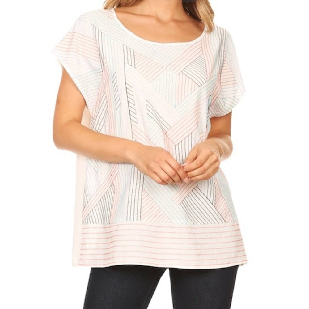 Caslon embroidered top dolman top